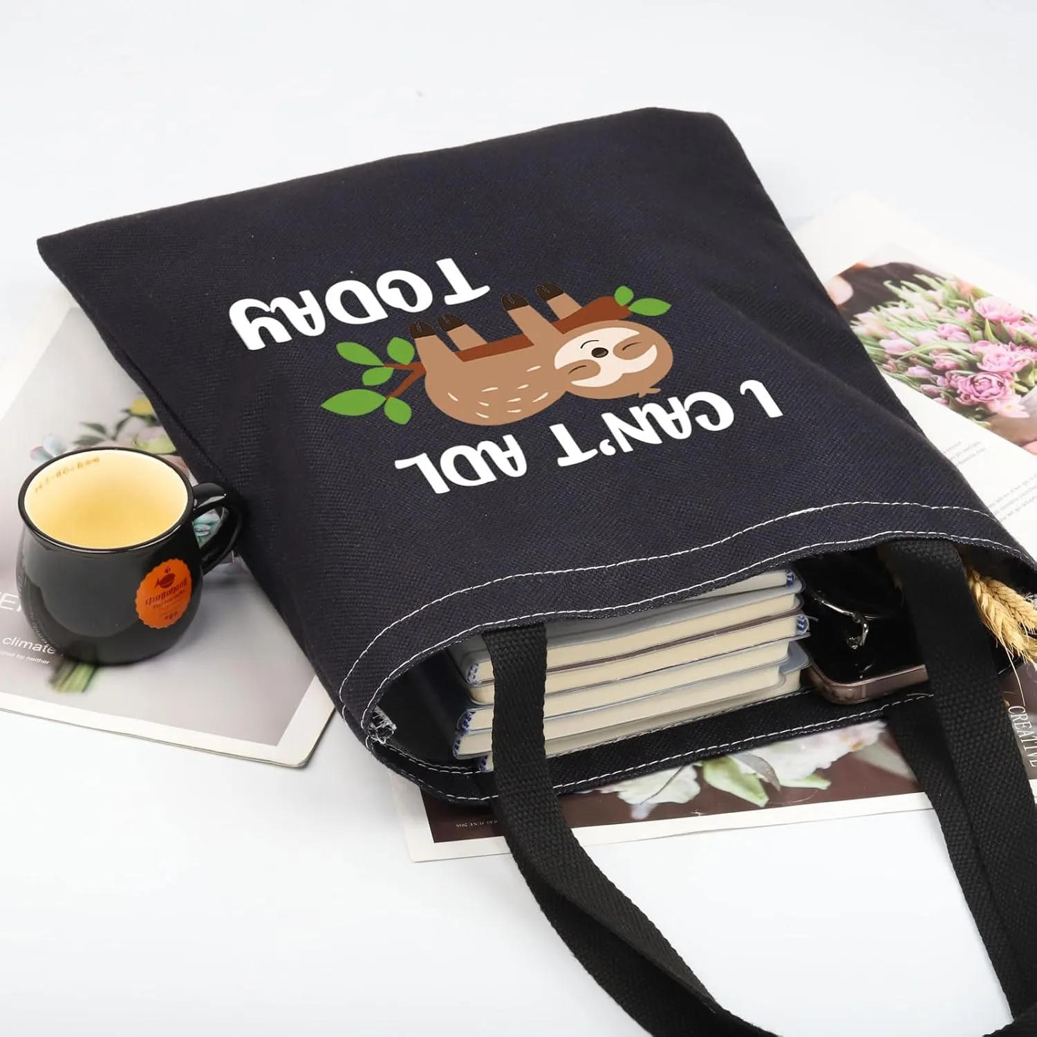 G2TUP Occupational Therapy Therapist Gift I Can't ADL Today Makeup Bag OT Life Sloth Bag Occupational Therapist Joke Gift
