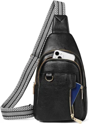 GAEKEAO Sling Bag for Women Crossbody Bags Fanny Pack Vegan Leather Chest Bag Travel Shoulder Belt Purse Backpack Gifts