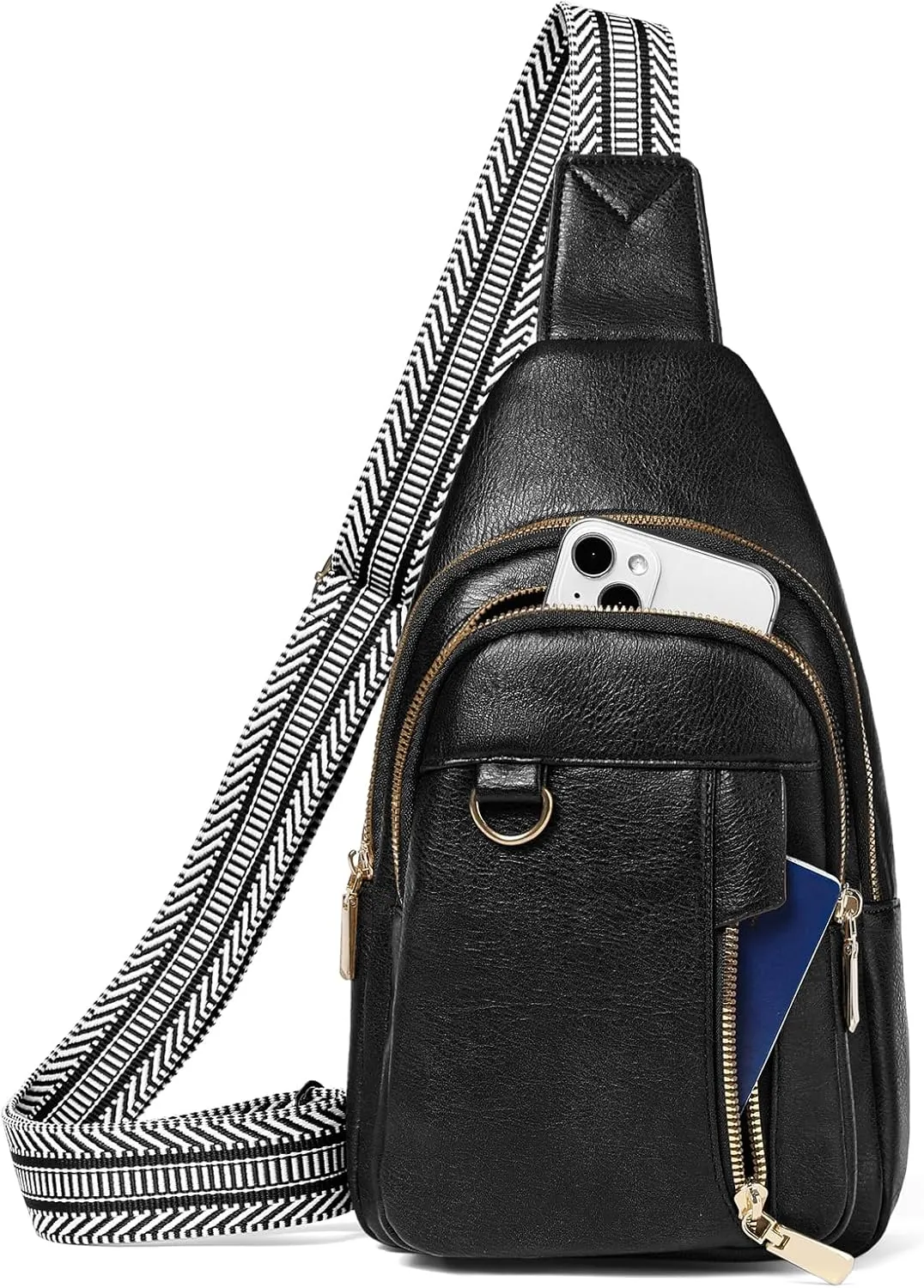 GAEKEAO Sling Bag for Women Crossbody Bags Fanny Pack Vegan Leather Chest Bag Travel Shoulder Belt Purse Backpack Gifts
