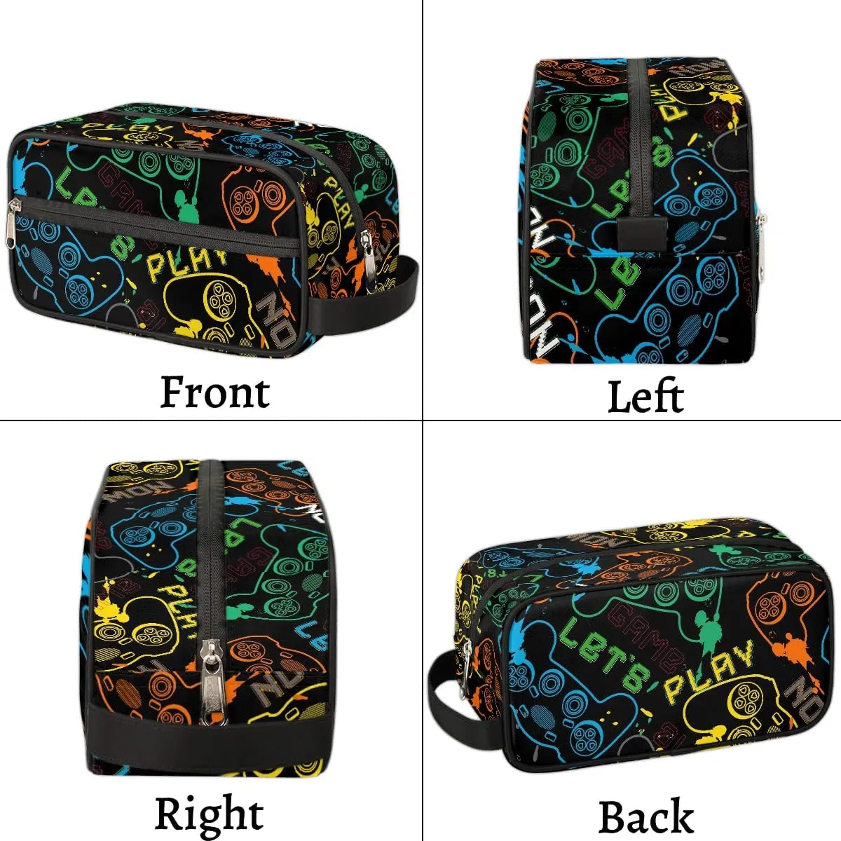 Game Kids Travel Toiletry Bag Boys Toiletry Pouch Waterproof Small Dopp Kit for Kids Hanging Wash Bag Cosmetic Bag Toiletry Bag for Travel Essential