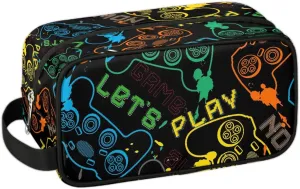 Game Kids Travel Toiletry Bag Boys Toiletry Pouch Waterproof Small Dopp Kit for Kids Hanging Wash Bag Cosmetic Bag Toiletry Bag for Travel Essential