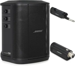 GearNuts Bose S1 Pro  Multi-Position PA System with Mic and Instrument Wireless Transmitters