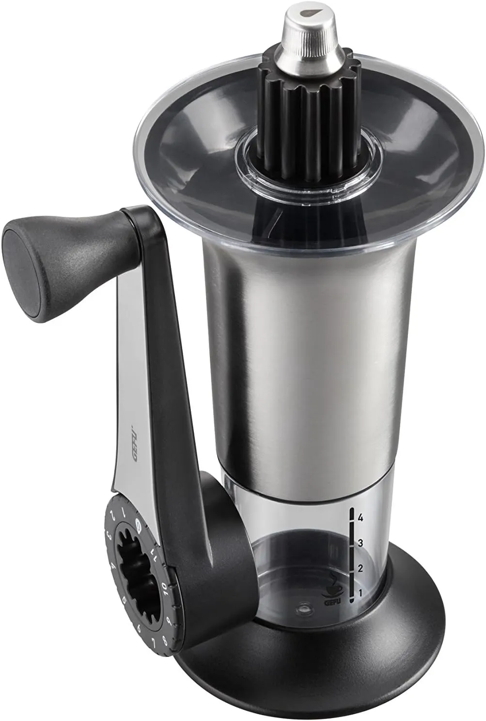 GEFU Handheld Coffee Grinder with Adjustable Ceramic Grinding Gear