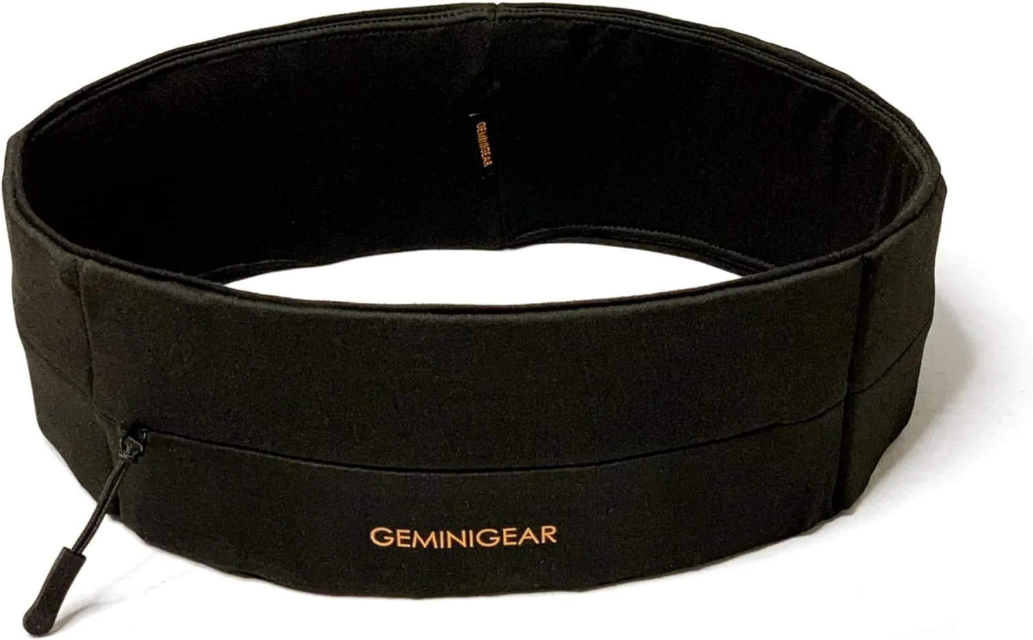 GEMINIGEAR Running Belt Fanny Pack Waist Bag with Zipper Pocket Durable and Light (Black, X-Small)