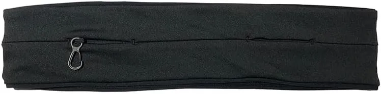 GEMINIGEAR Running Belt Fanny Pack Waist Bag with Zipper Pocket Durable and Light (Black, X-Small)
