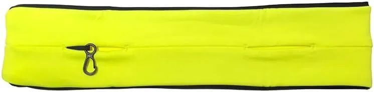 GEMINIGEAR Running Belt Fanny Pack Waist Bag with Zipper Pocket Durable and Light (Lemon, Large)