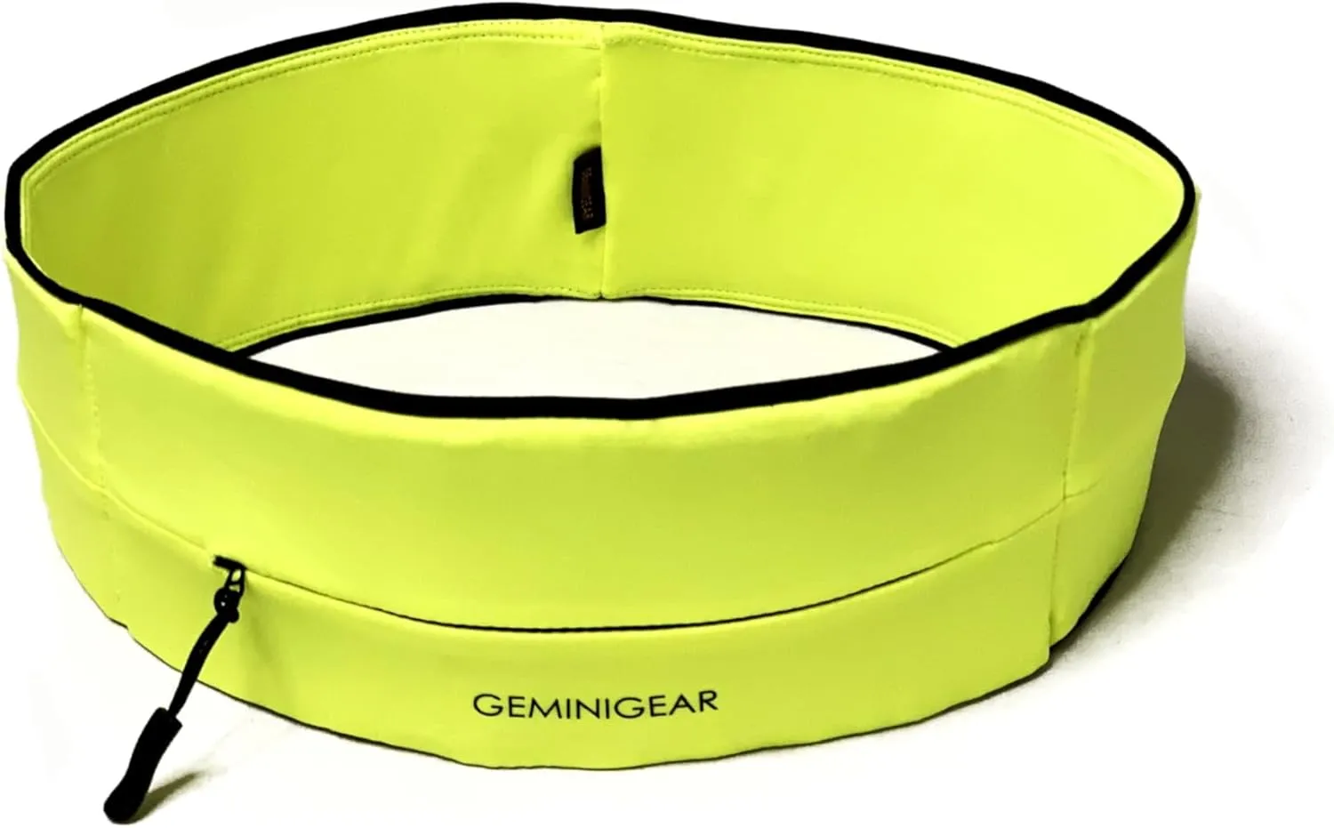 GEMINIGEAR Running Belt Fanny Pack Waist Bag with Zipper Pocket Durable and Light (Lemon, Large)