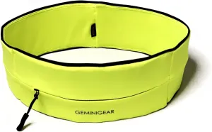 GEMINIGEAR Running Belt Fanny Pack Waist Bag with Zipper Pocket Durable and Light (Lemon, Large)
