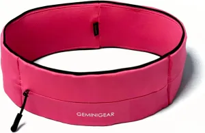 GEMINIGEAR Running Belt Fanny Pack Waist Bag with Zipper Pocket Durable and Light (Rose, X-Small)