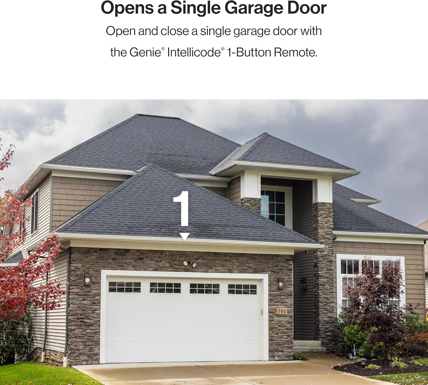 Genie Single Button Garage Door Opener Remote - Safe & Secure Access - Compatibility with Genie Only Intellicode Garage Door Openers - Model G1T-BX