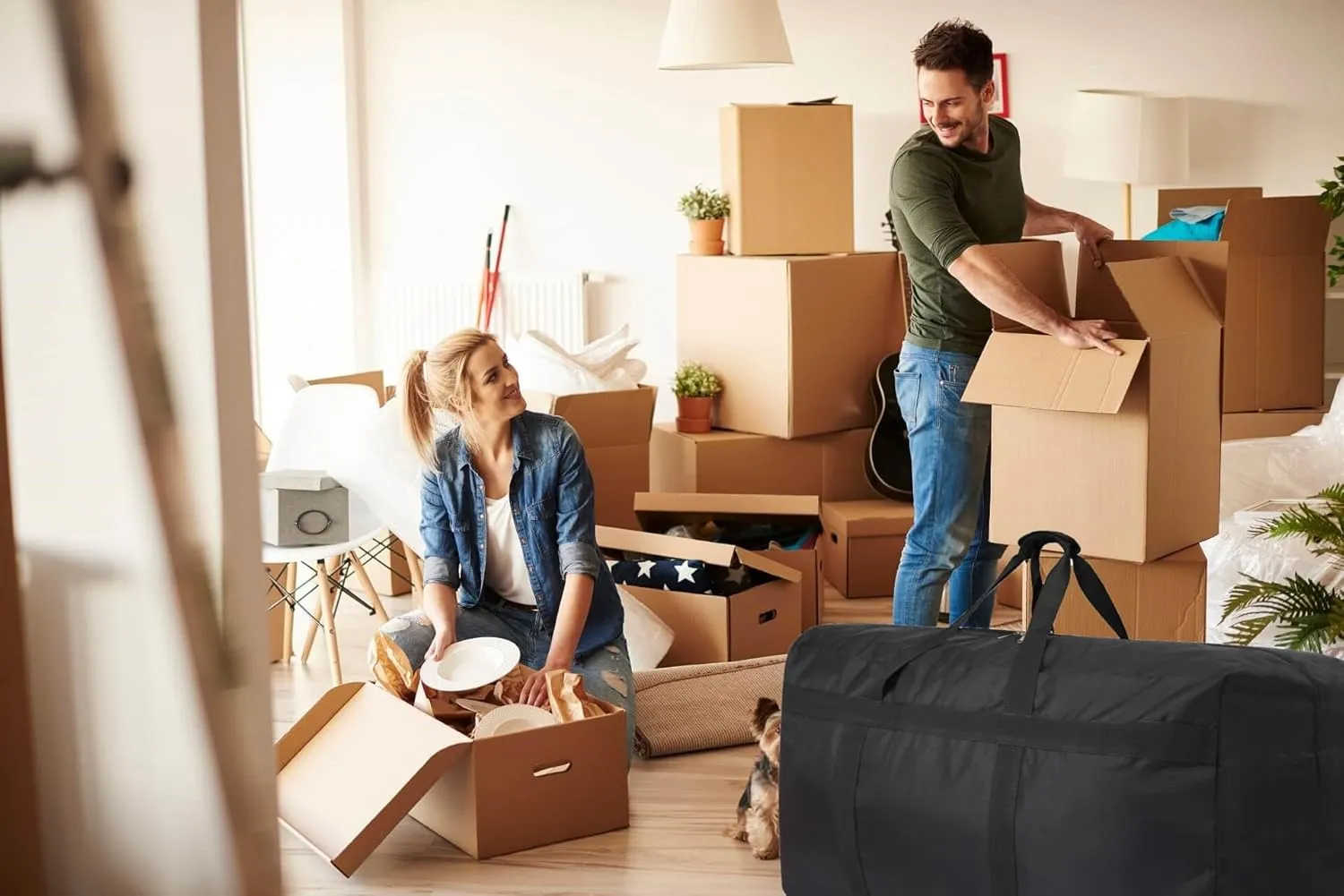 Giant Storage Duffel Bag Huge Moving Bag Great for Traveling, Camping, Big Items Storage, Moving, College Kids and More (300L Black)
