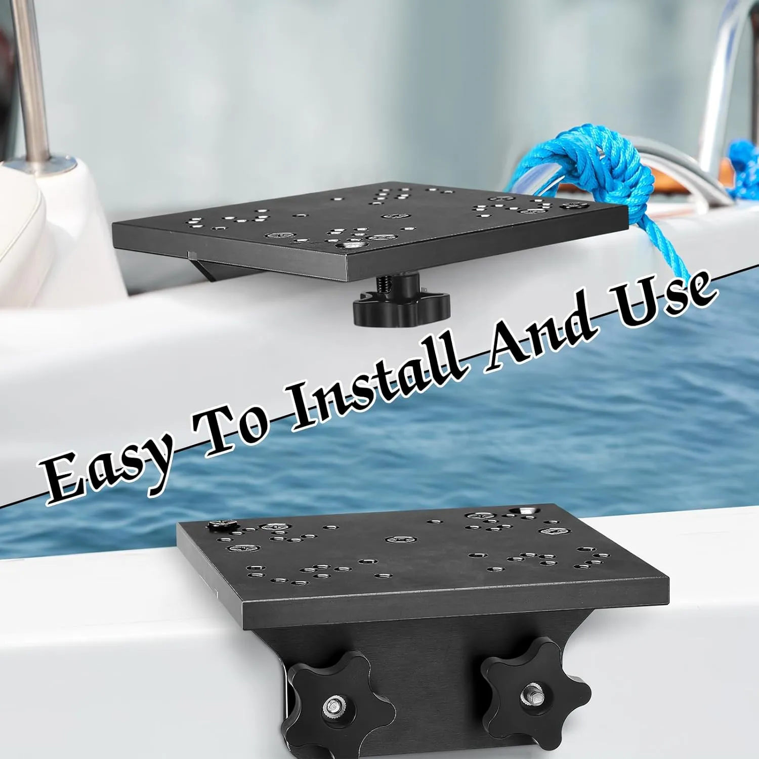 Gisafai Universal Aluminum Downrigger Bracket for 45/90 Degree Boat Track System Lund Sport Track Downrigger Mount Fishing Accessories