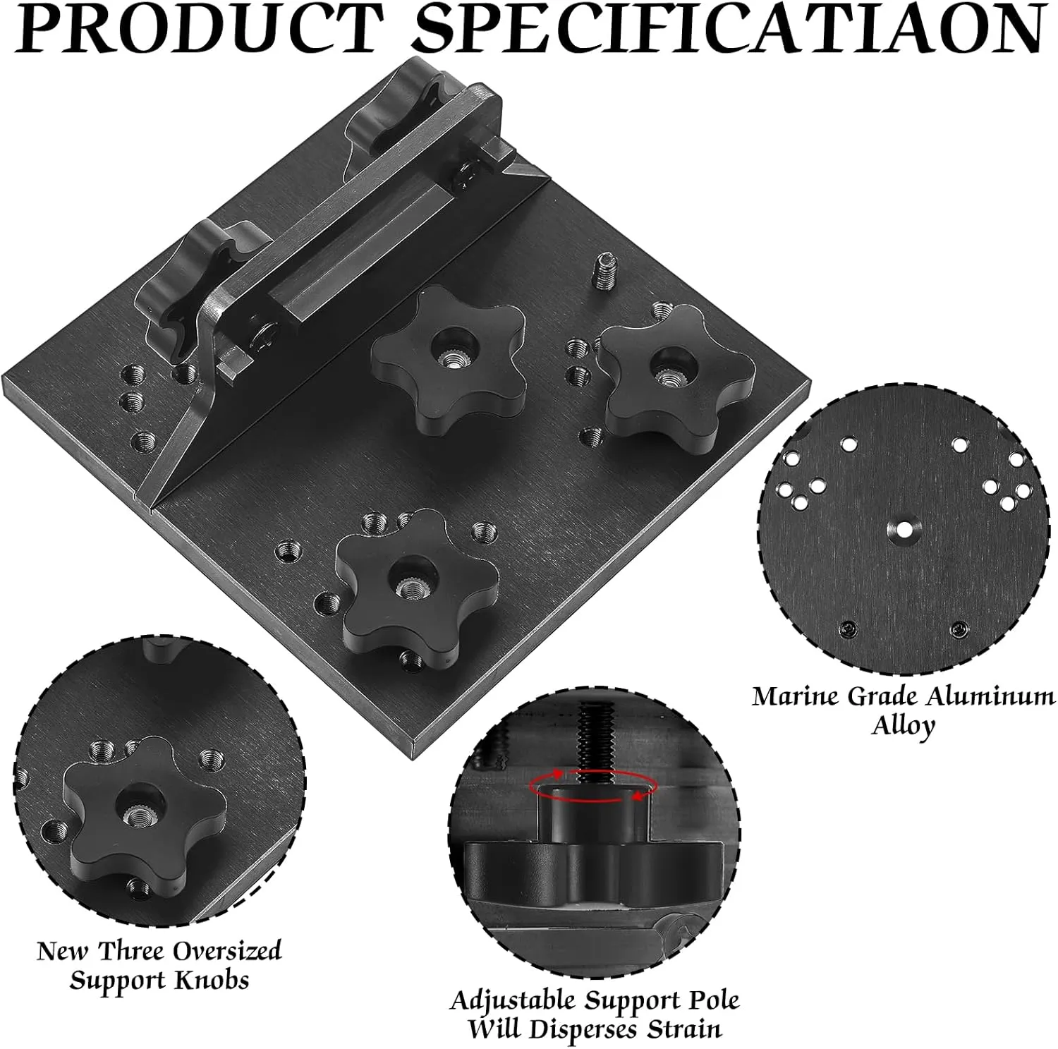 Gisafai Universal Aluminum Downrigger Bracket for 45/90 Degree Boat Track System Lund Sport Track Downrigger Mount Fishing Accessories