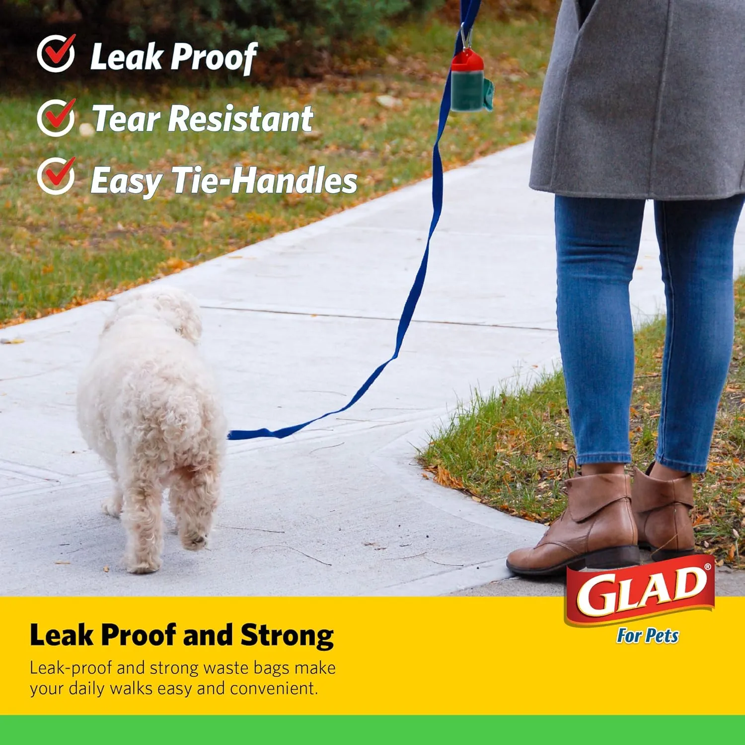 Glad Eco Friendly Dog Waste Bags | 24 Rolls of Lavender Scented Dog Waste Bags, 360 Bags in Total | Dog Waste Bags for All Dogs, Leak Proof and Strong Dog Poop Bags, Green, 360 Count