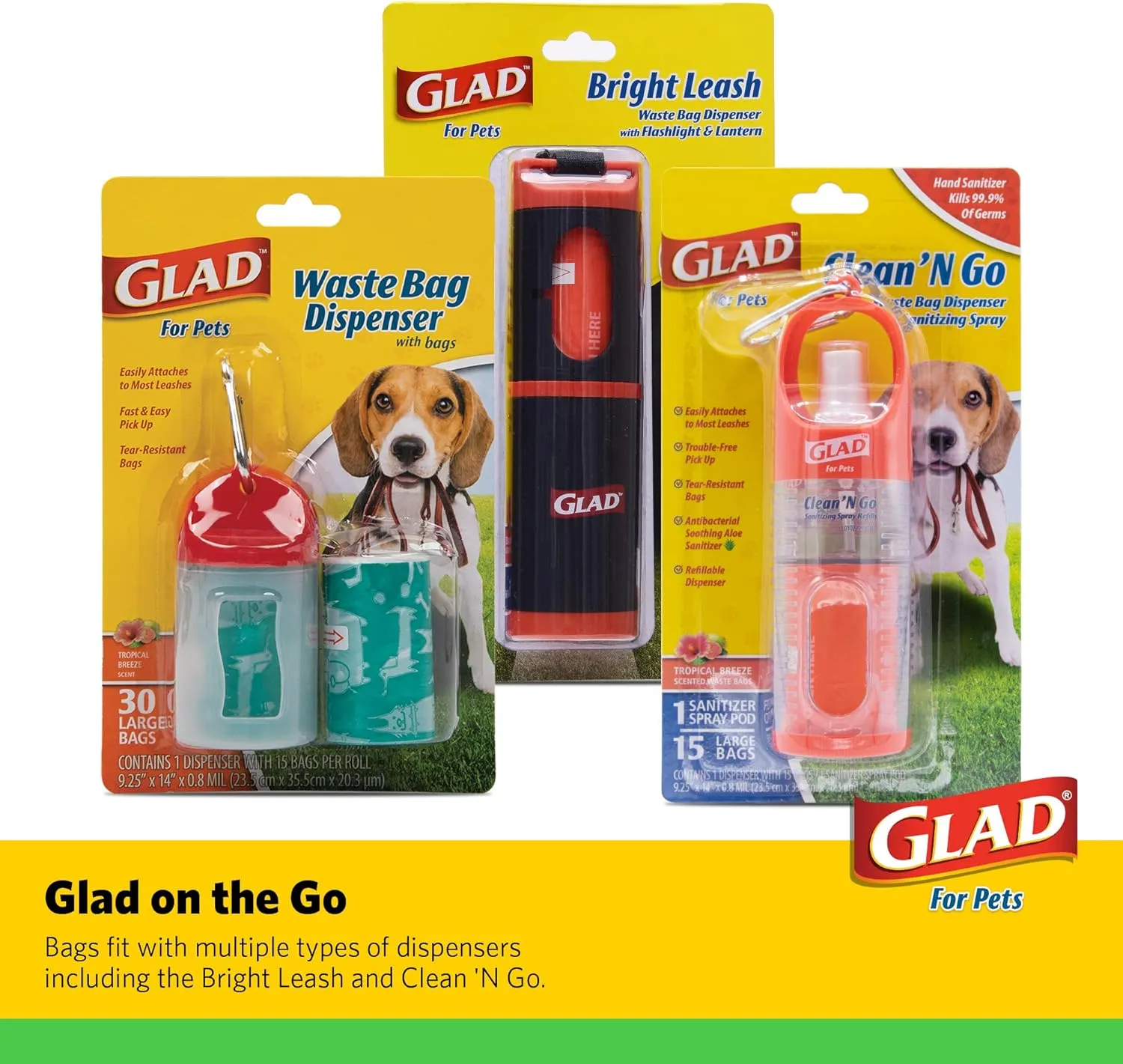 Glad Eco Friendly Dog Waste Bags | 24 Rolls of Lavender Scented Dog Waste Bags, 360 Bags in Total | Dog Waste Bags for All Dogs, Leak Proof and Strong Dog Poop Bags, Green, 360 Count