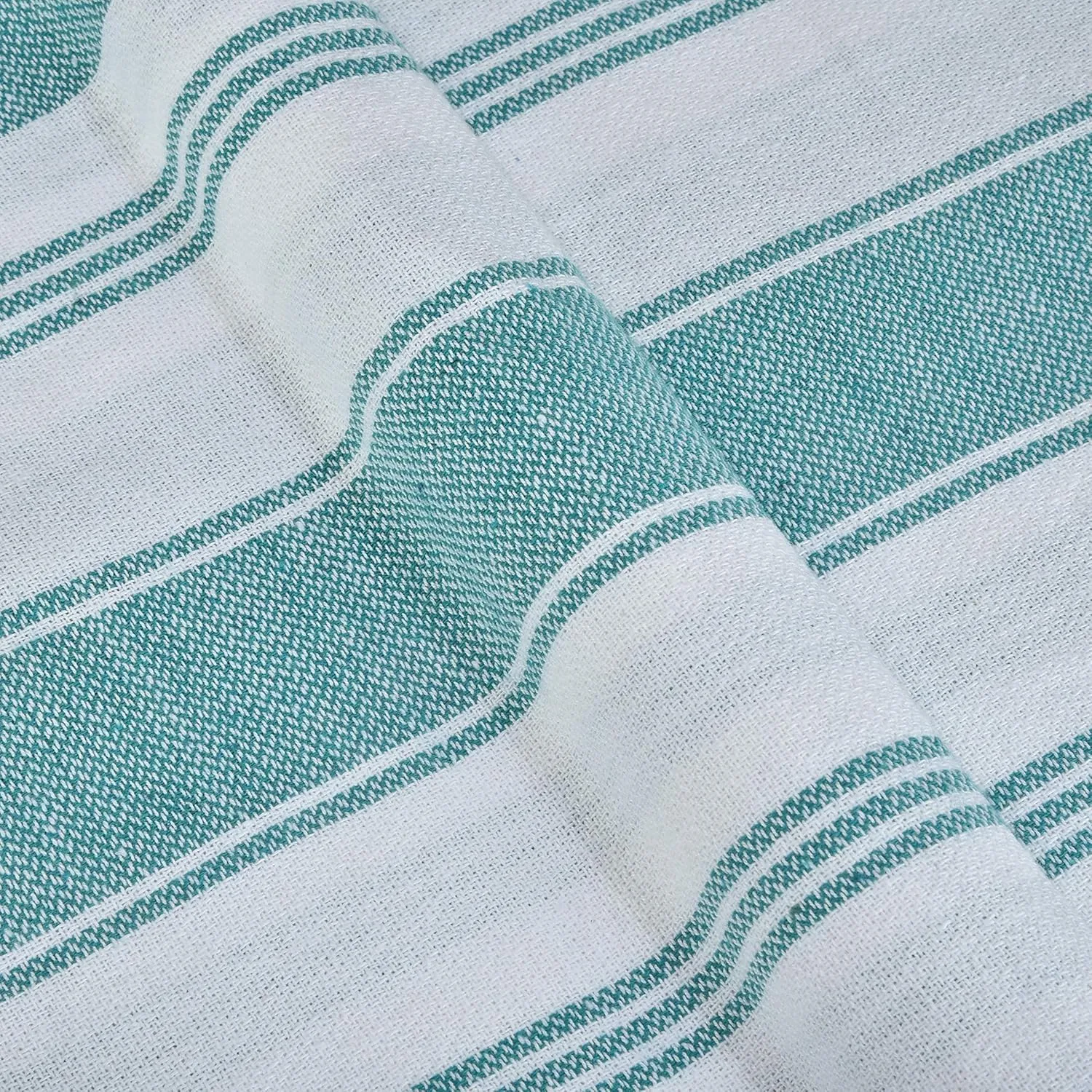 GLAMBURG Peshtemal Turkish Towel Cotton Beach Towels Oversized 36x71 Set of 4, Cotton Beach Towels for Adults, Soft Durable Absorbent Extra Large Bath Sheet Hammam Towel - Teal