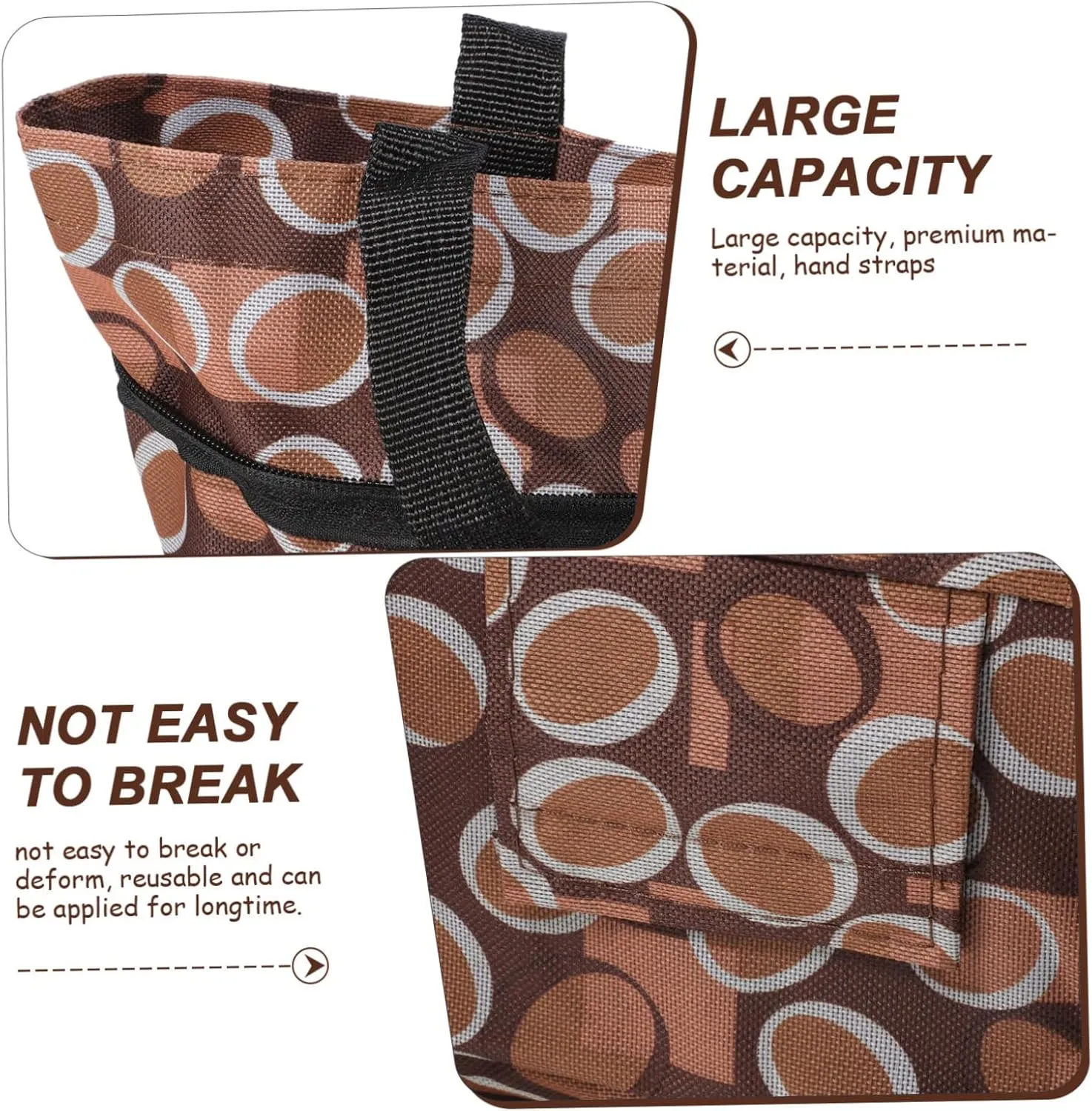 GLEAVI Grocery Tote Bag Shopping Bag on Wheels Lightweight Shopping Cart for Daily Use