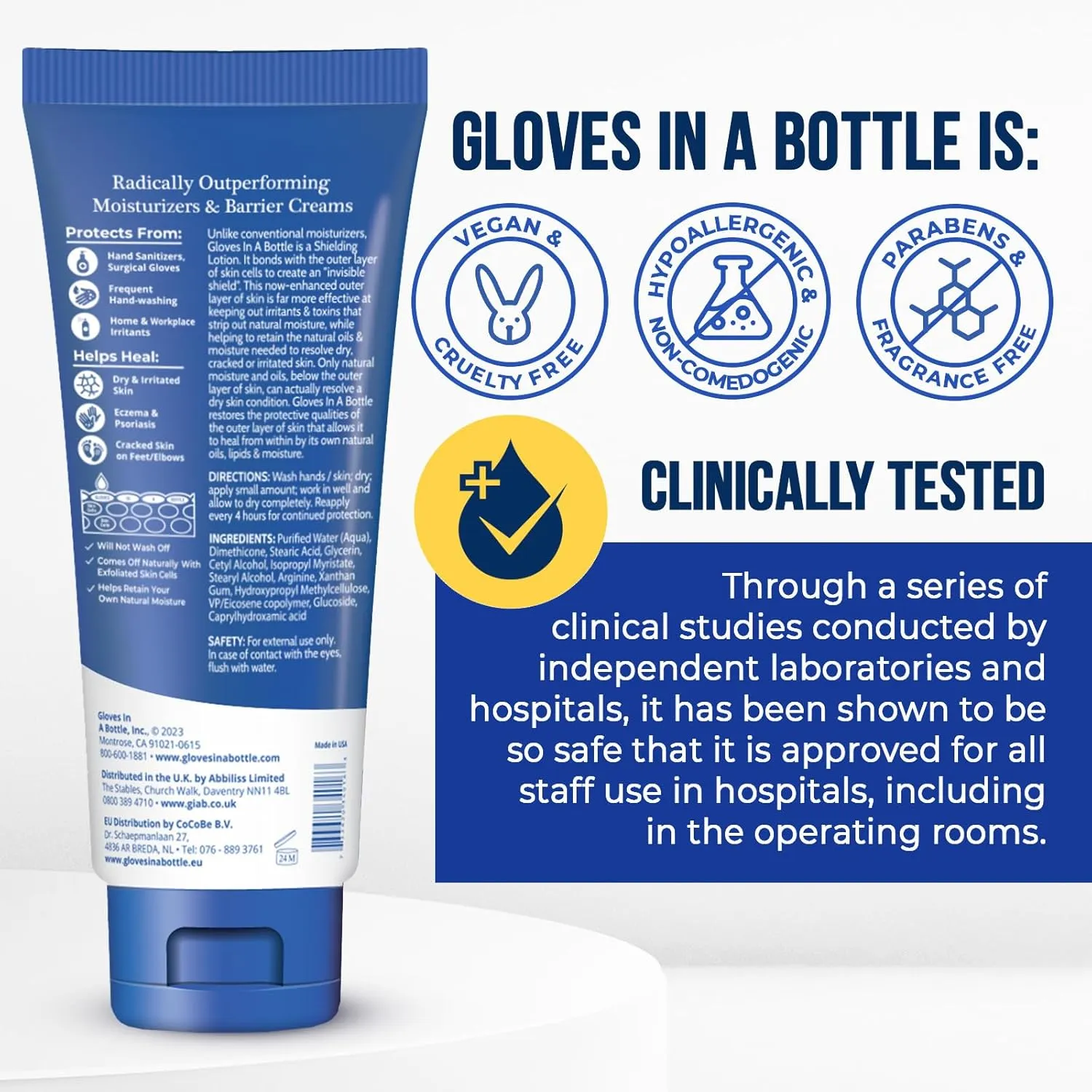 Gloves In A Bottle Shielding Lotion 3.4oz/100ml Tube   2oz Combo - Second Skin for Hands & Body