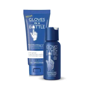 Gloves In A Bottle Shielding Lotion 3.4oz/100ml Tube   2oz Combo - Second Skin for Hands & Body