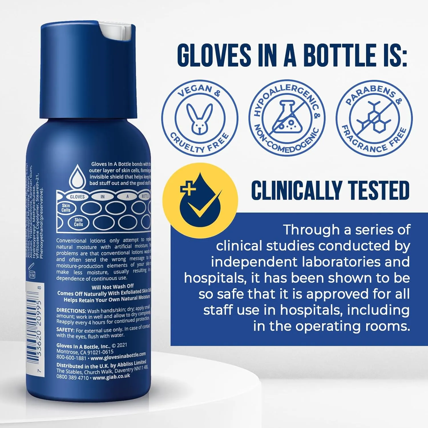 Gloves In A Bottle Shielding Lotion 3.4oz/100ml Tube   2oz Combo - Second Skin for Hands & Body