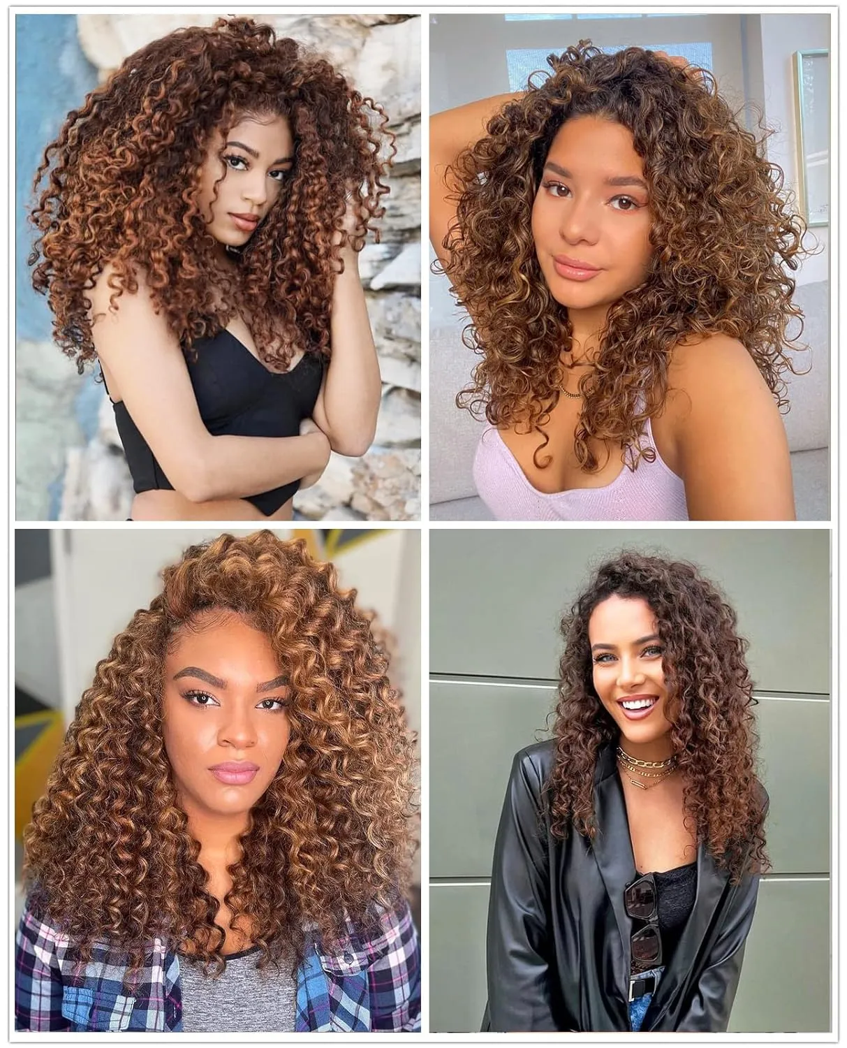 Gogo Curl 14 Inch 8 Packs Curly Crochet Hair for Black Women Dark Brown Color 30 Wavy Beach Curls Crochet Hair Water Wave Go Go Crotchet Hair Synthetic Curly Braiding Hair Extensions(14inch 8pack, #30)