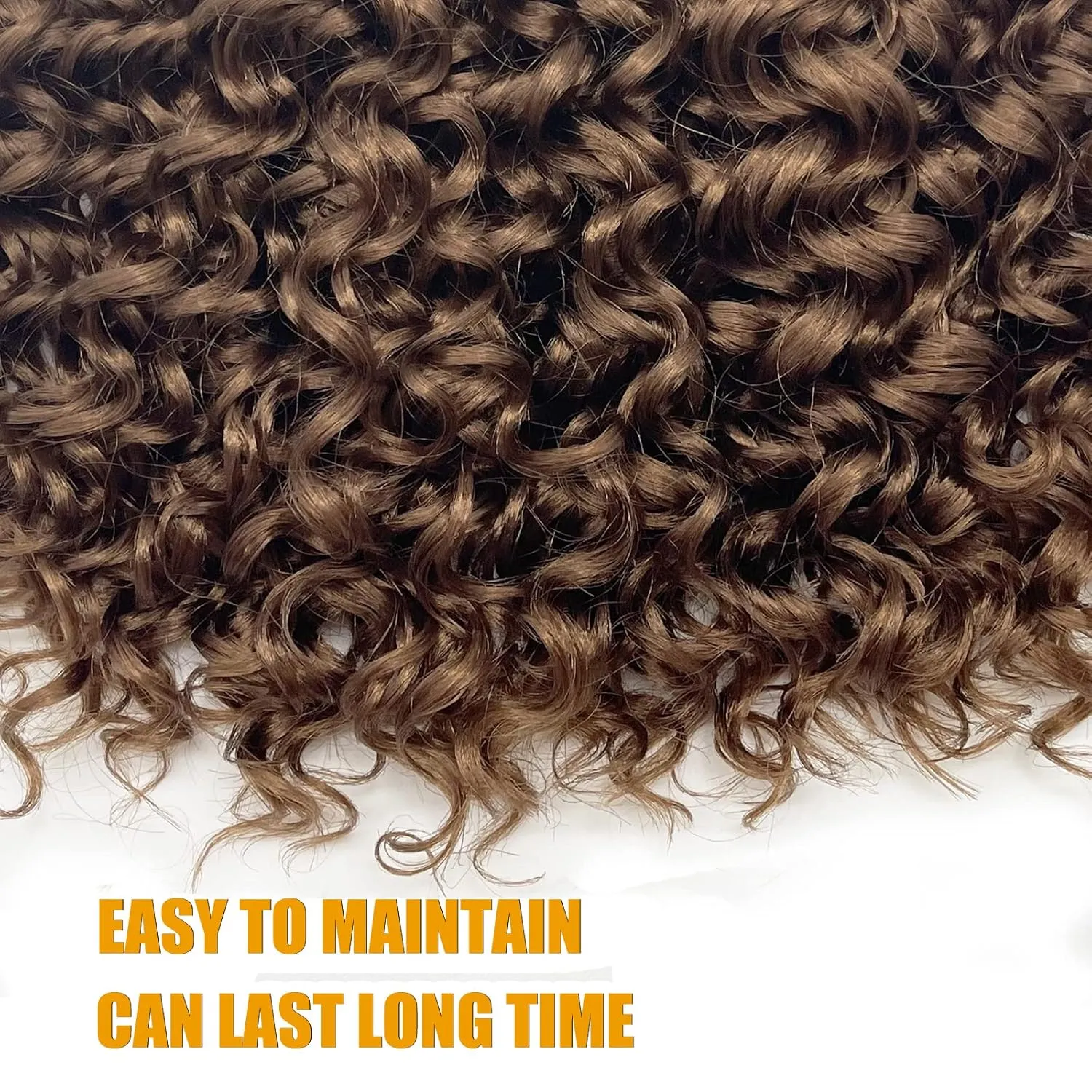 Gogo Curl 14 Inch 8 Packs Curly Crochet Hair for Black Women Dark Brown Color 30 Wavy Beach Curls Crochet Hair Water Wave Go Go Crotchet Hair Synthetic Curly Braiding Hair Extensions(14inch 8pack, #30)