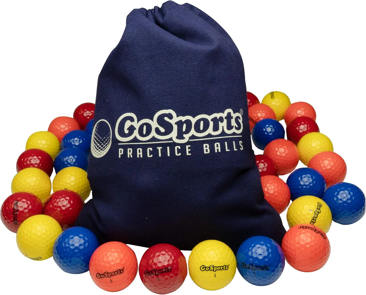 GoSports All Purpose Golf Balls for Play or Practice - Choose 16 or 32 Packs with Tote Bag