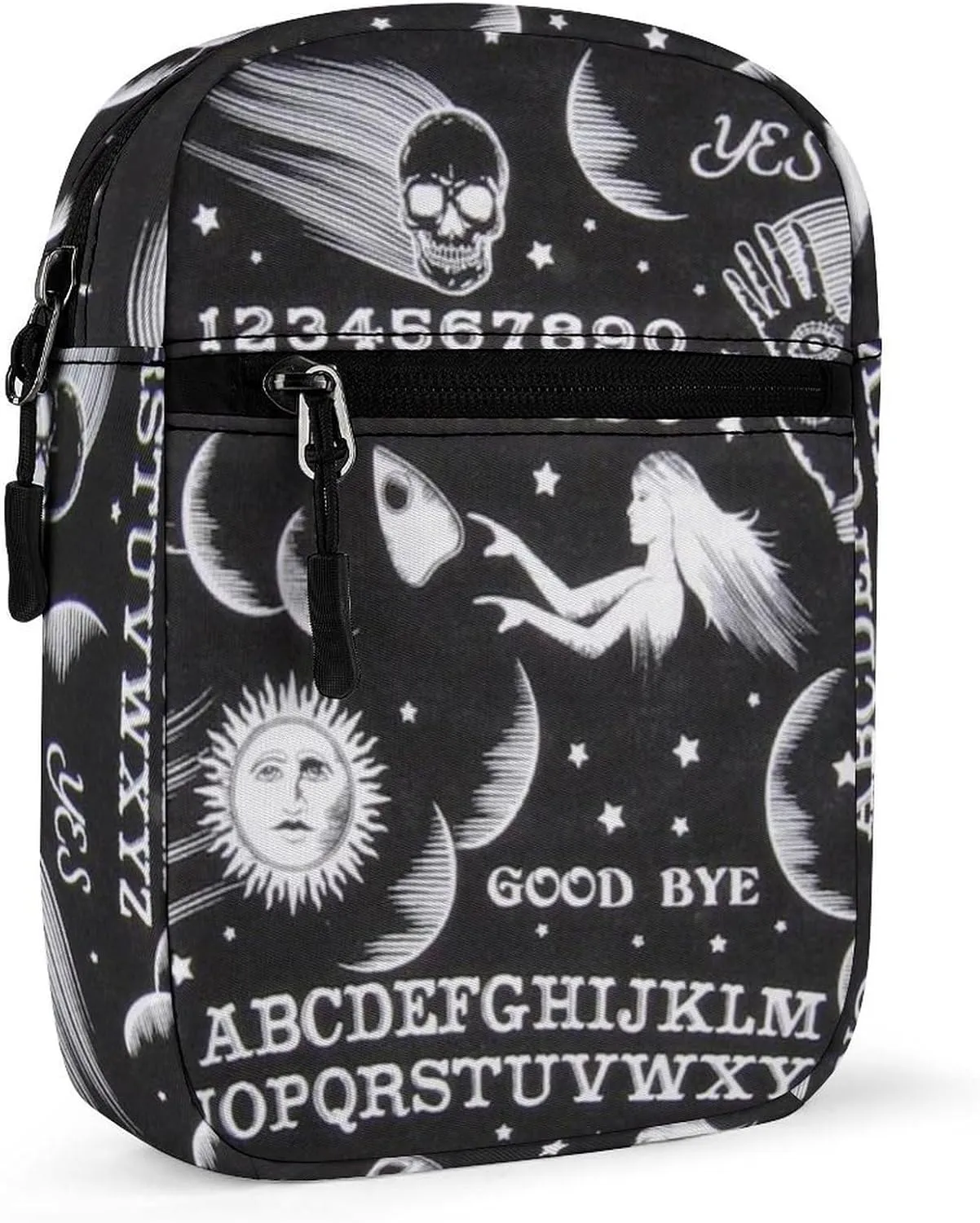 Gothic Witch Black Crossbody Bag Small Shoulder Bag Waterproof, Lightweight And Convenient