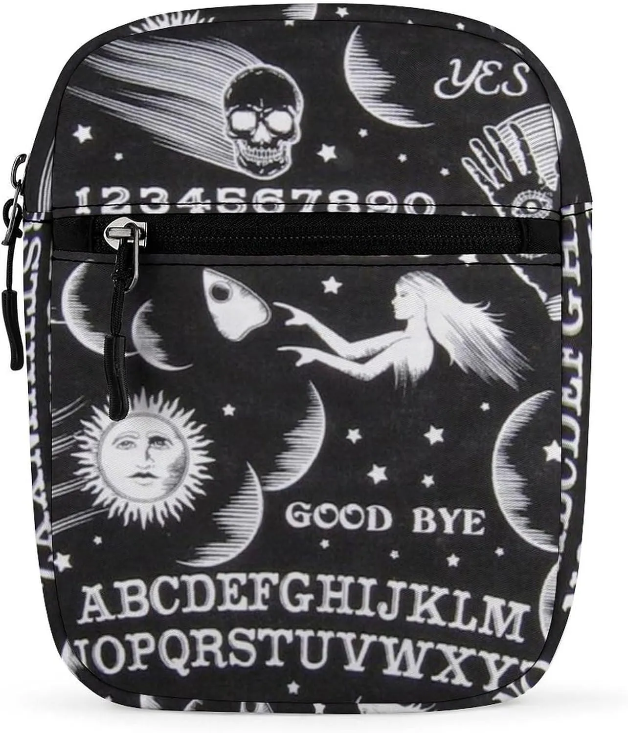 Gothic Witch Black Crossbody Bag Small Shoulder Bag Waterproof, Lightweight And Convenient