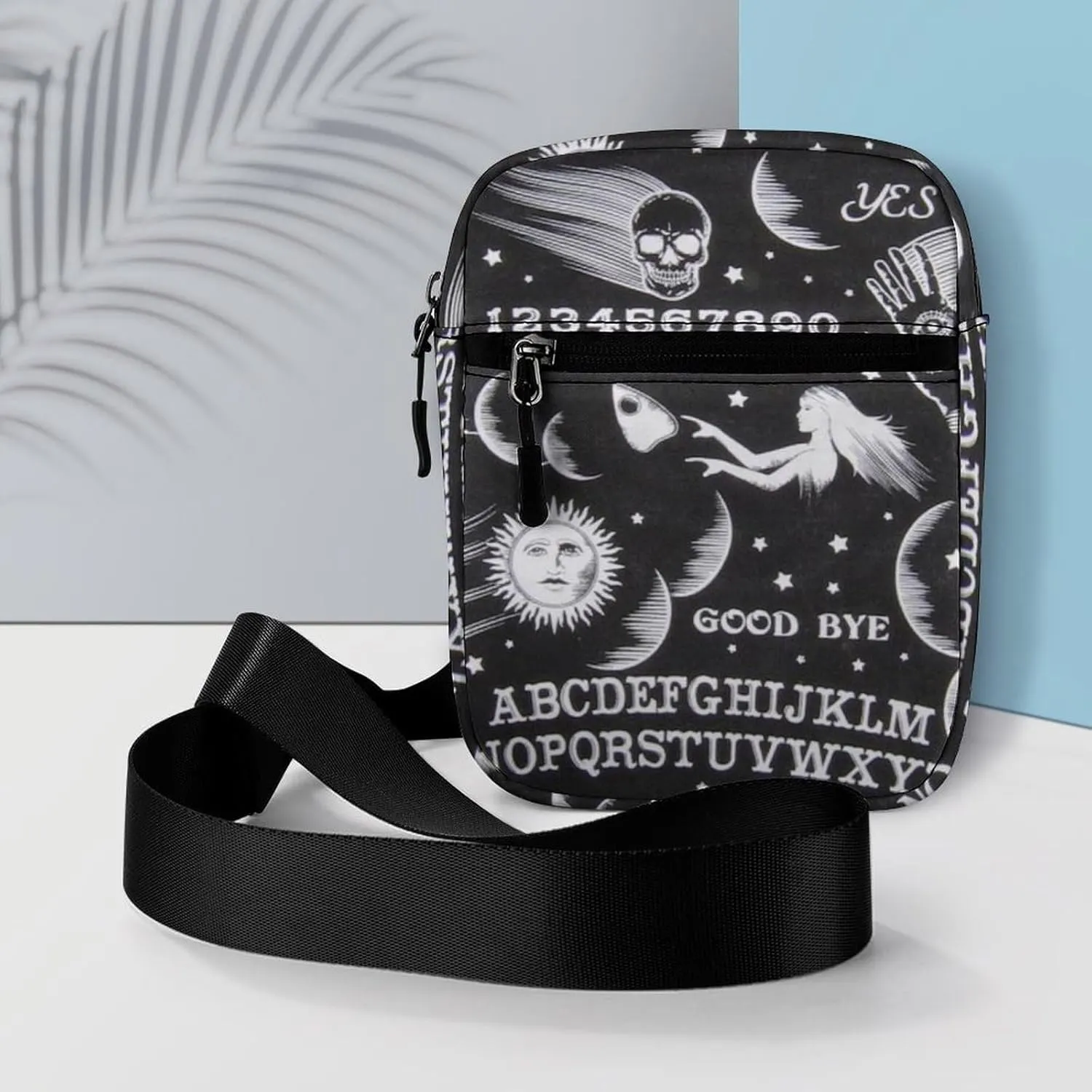Gothic Witch Black Crossbody Bag Small Shoulder Bag Waterproof, Lightweight And Convenient
