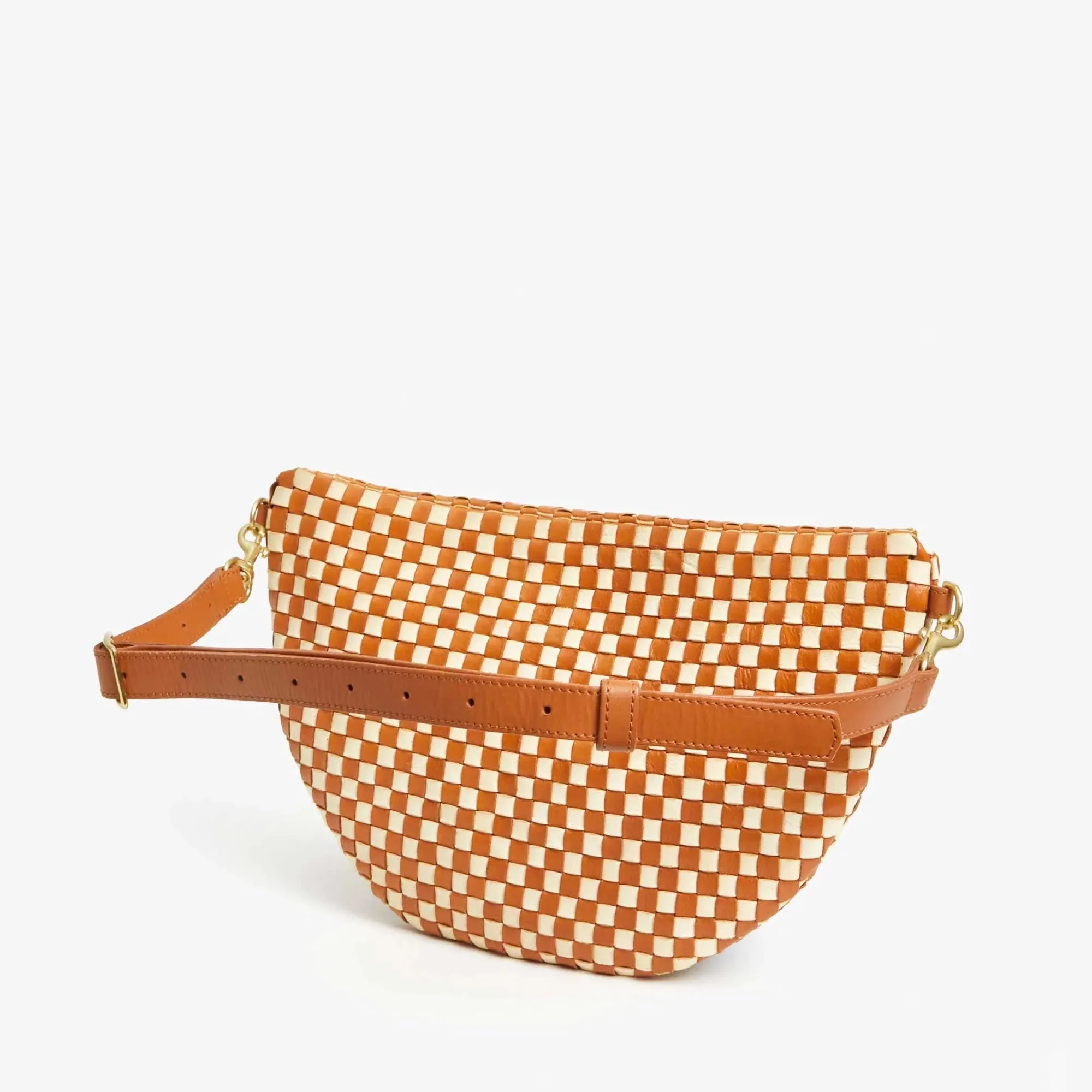 Grande Fanny Pack (Natural   Cream Woven Checker)