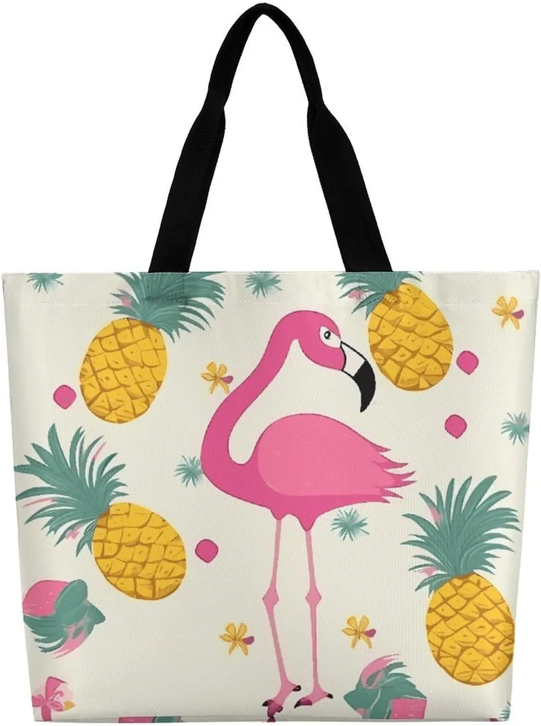 Gray Heron Print in Water Tote Bag for Women Reusable Grocery Shoulder Bags Shopping Bag for Travel, Groceries