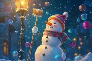 Great Jigsaw Puzzles for Adults 1000 Pieces Light Up Snowman Puzzles for Adults Toys Gift Family Decoration Kids Puzzles