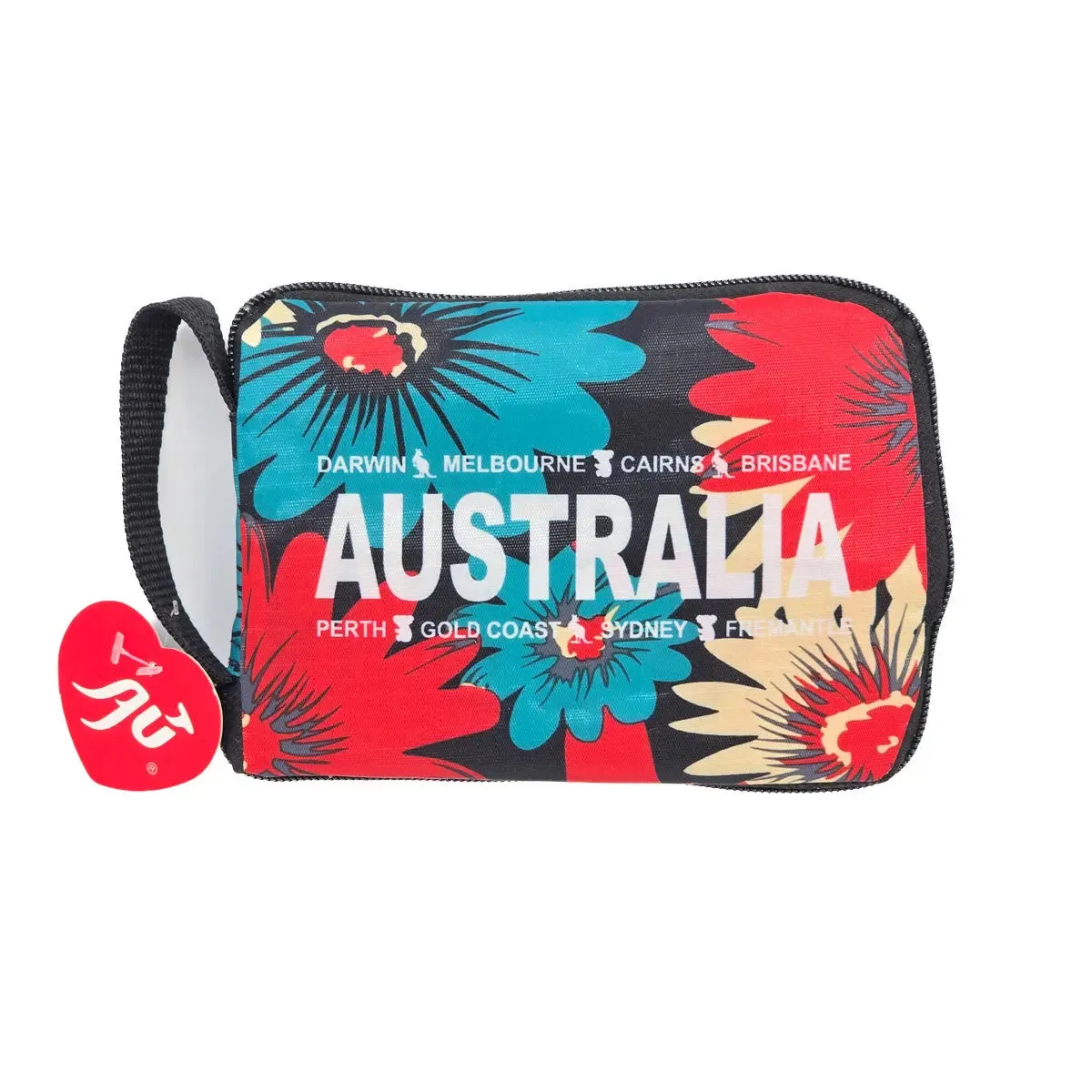 Green Floral Australia Foldable Shopping Bag