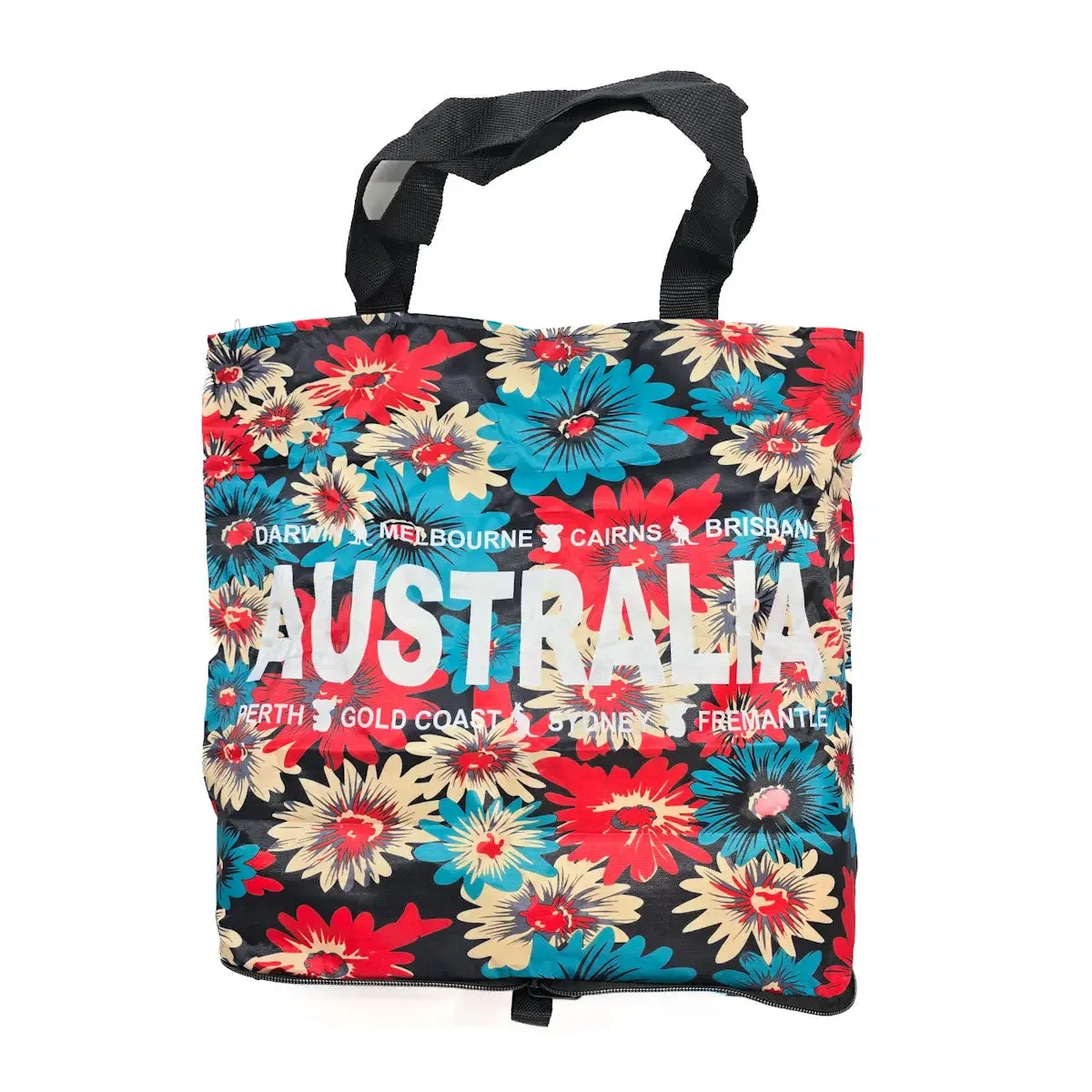 Green Floral Australia Foldable Shopping Bag