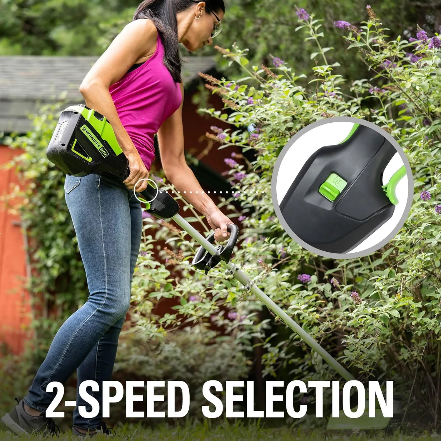 Greenworks 80V 21" Cordless Battery Push Lawn Mower,16" Cordless Battery String Trimmer & 730 CFM Leaf Blower,Combo Kit w/ (1) 4.0Ah Battery (1)2.5 Ah Battery and (2)Charger
