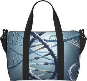 Gym Bag DNA Genetic Helix4 Duffel Bag for Men Women Travel Overnight Bag with Shoe Compartment Workout Bags