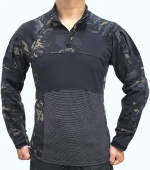 H World Shopping Men's Tactical Combat Hunting Military Long Sleeve Shirt with Zipper
