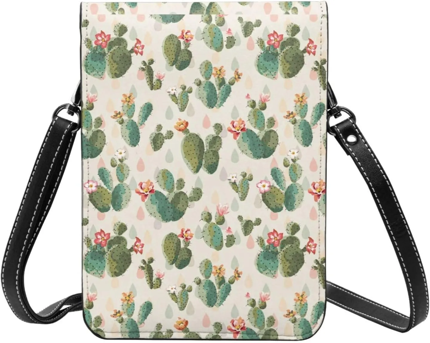 Halloween Bats and Flower Cell Phone Purse Small Crossbody Bags For Women Men Wallet Purses With Adjustable Strap