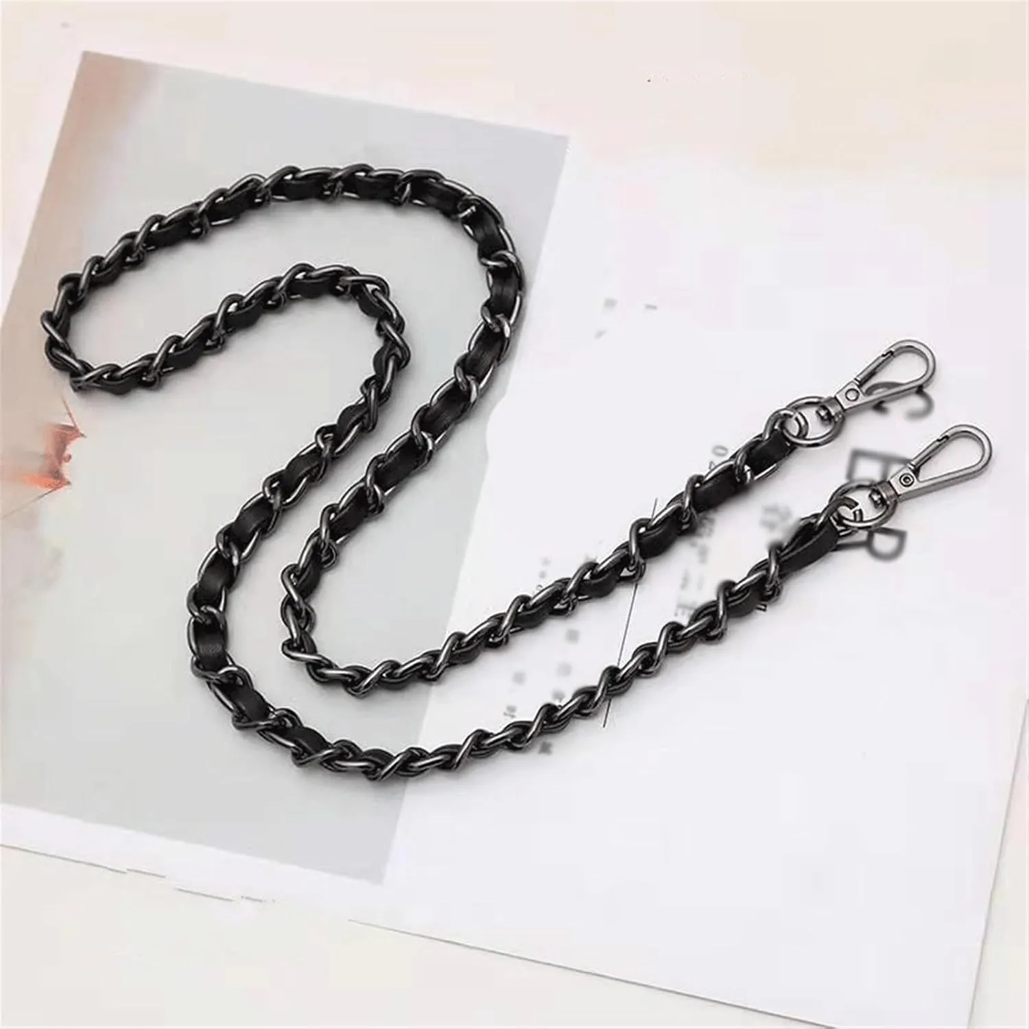 Handbag Strap 80/90/100/110/120/130/140/150cm Satchel Bag Chain Accessories Real Belt Backpack Replacement Bag Strap Single Shoulder Strap Backpack Replacement Transformation Metal Chain