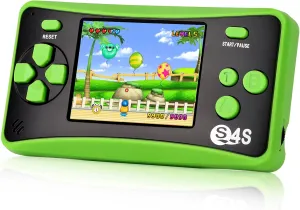 Handheld Game for Kids Ages 4-10, 2025 Upgraded, 142 Classic Mini Games, TV Output, 2.5" LCD Screen, Portable Arcade System, Birthday for Children-Green