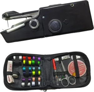 Handheld Sewing Machine Portable and Easy-to-Use for Sewing Clothes Suitable for Home and Beginners Electric Quick Repair Single Thread Machine Black