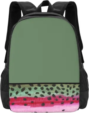 Handsome Rainbow Trout Angler'S Lightweight Packable Backpack Travel Casual Large Capacity Daypack Foldable Backpack For Men Women