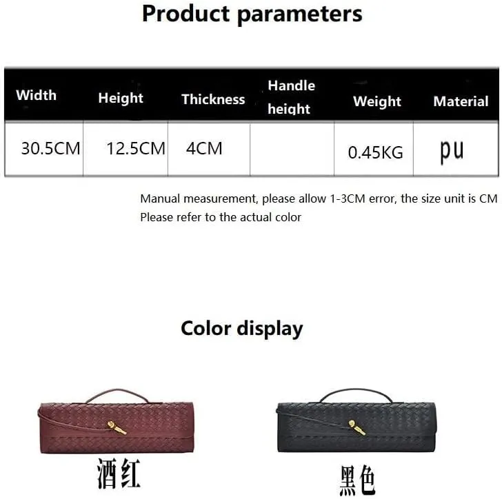 Handwoven shoulder accordion bags fashionable horizontal handbags versatile women's crossbody purses