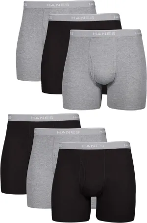 Hanes Men's Boxer Briefs, Cool Dri Moisture-Wicking Underwear, Cotton No-Ride-up for Men, Multi-Packs