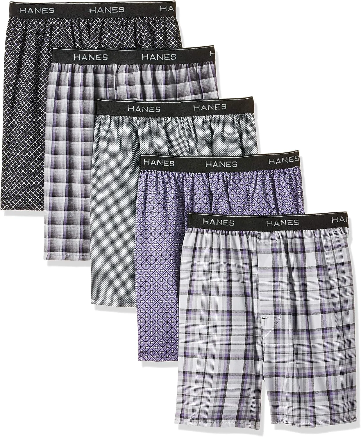 Hanes Men's Tagless Boxer Underwear, Exposed Waistband, Multi-packs Available