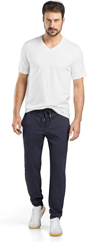 HANRO Men's Living Short Sleeve V-Neck Shirt