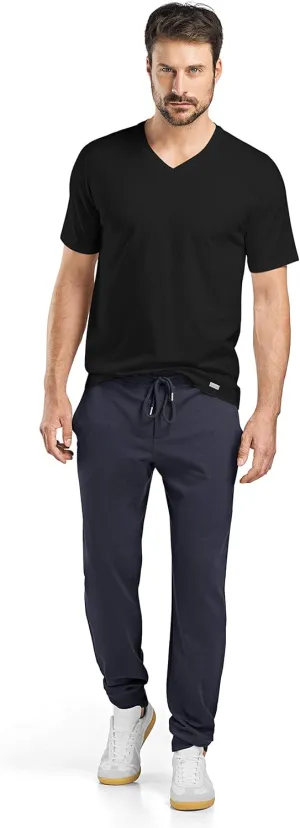 HANRO Men's Living Short Sleeve V-Neck Shirt