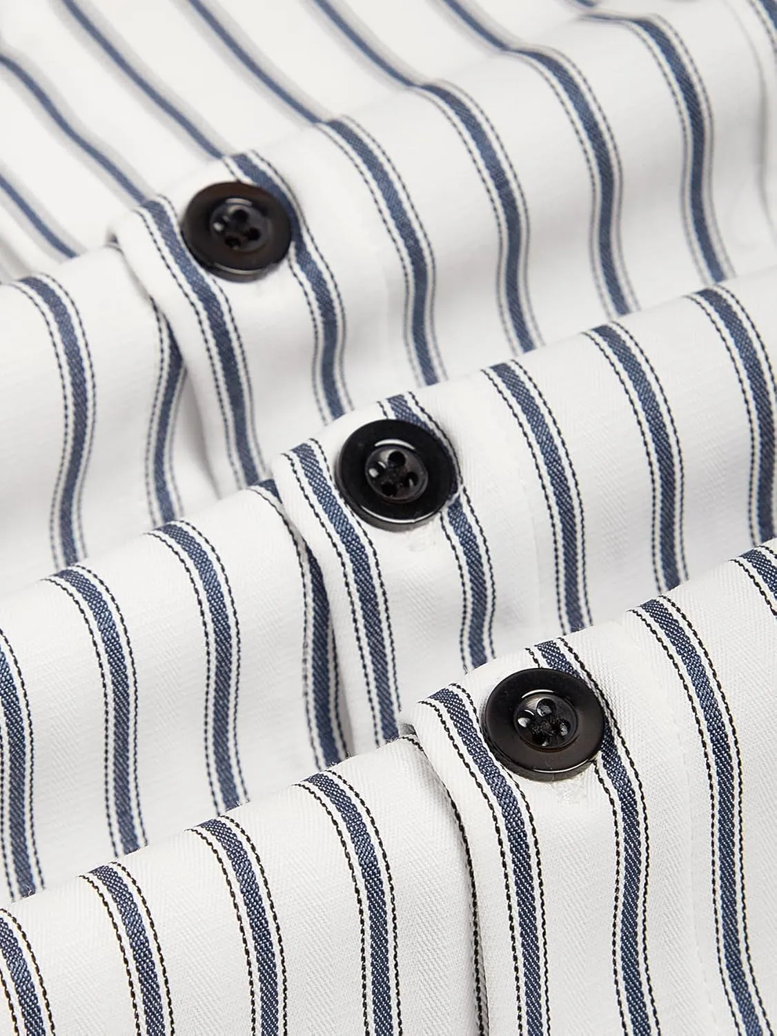 Hardaddy Men's Casual Striped Shirts Button Down Short Sleeve Blouse Summer Hawaiian Shirt