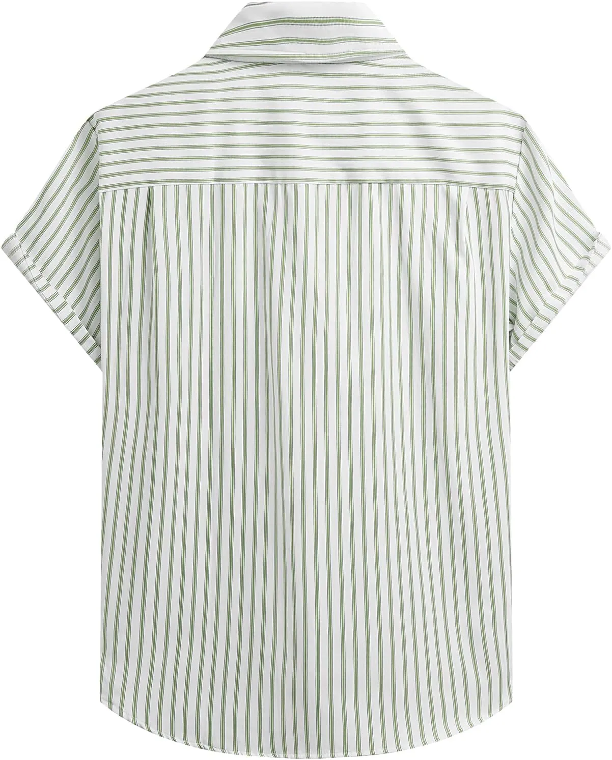 Hardaddy Men's Casual Striped Shirts Button Down Short Sleeve Blouse Summer Hawaiian Shirt